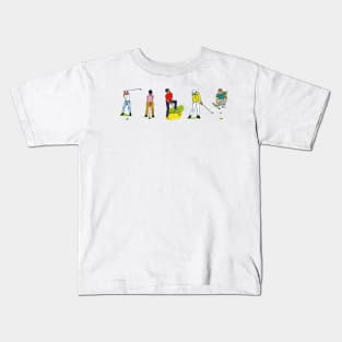 Golf players and golf shots Kids T-Shirt